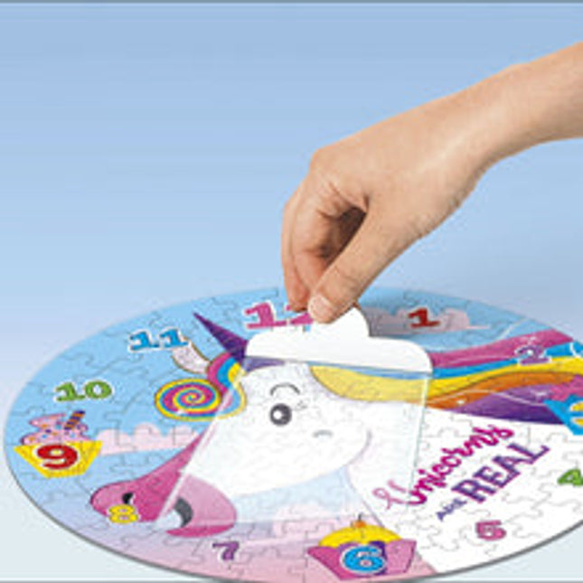 96 pc unicorn clock jigsaw puzzle