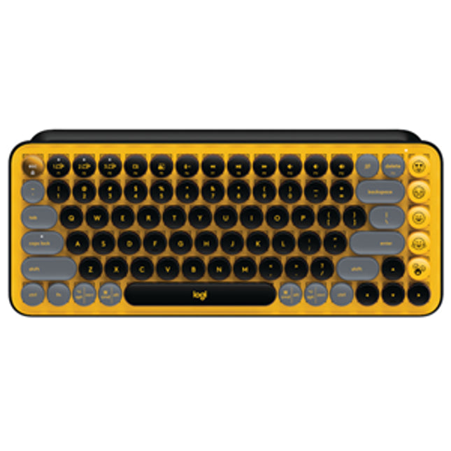 Logitech POP Keys Wireless Mechanical Keyboard w/Emoji - Blast Yellow