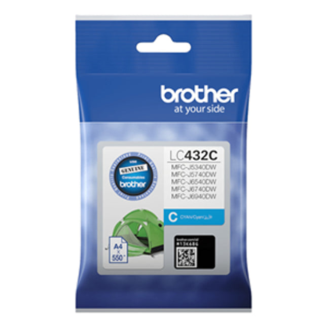 





Brother LC432C Cyan Ink Cartridge

Features:
<div>Compatible With: MFCJ5340DW, MFCJ5740DW, MFCJ6540DW, MFCJ6940DW ~ 550 pages</div>