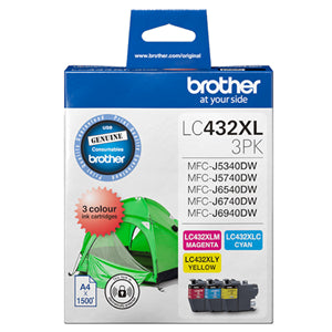 





Brother LC432XL3PKS 3-Pack High Yield Ink Cartridge (C/M/Y)

Features:
<div>LC432XL3PKS 3-pack ink cartridges containing cyan, magenta, and yellow.

Compatible With: MFCJ5340DW, MFCJ5740DW, MFCJ6540DW, MFCJ6940DW</div>