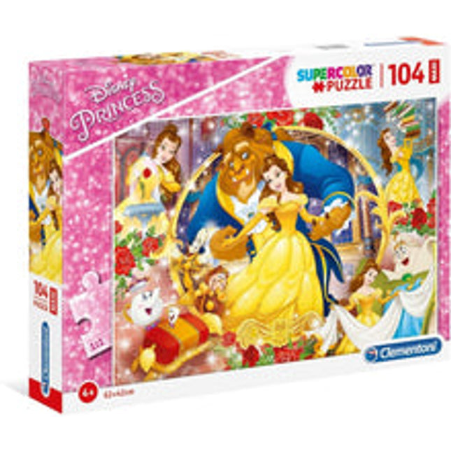 super colour maxi 104 pcs princess beauty and the beast