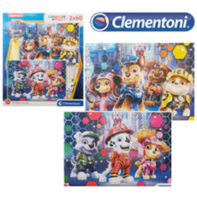 super colour 2 x 60 pcs paw patrol the movie