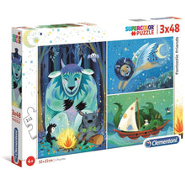 super colour 3 x 48 pcs fantastic friends puzzle