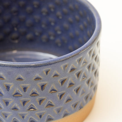blue star stoneware plntr