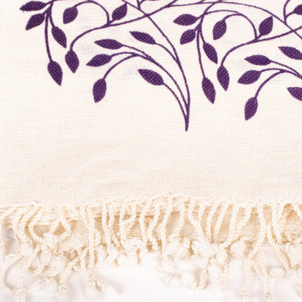 purple leaves scarf