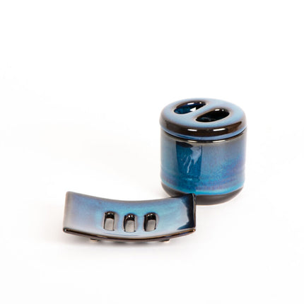 blue blk toothbrush holdr