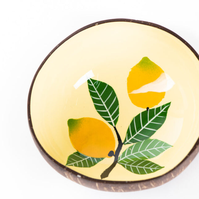 lemon design coconut bowl