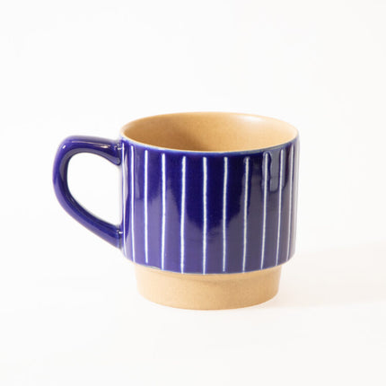 blue stripe mug