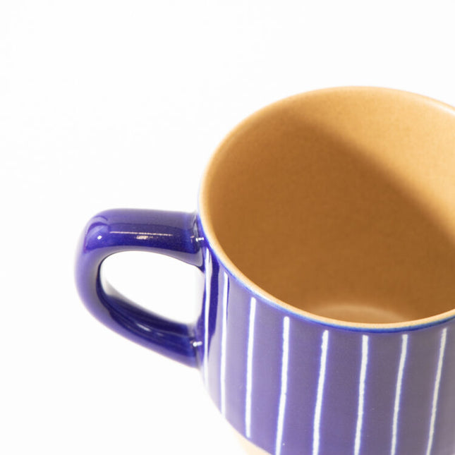 blue stripe mug