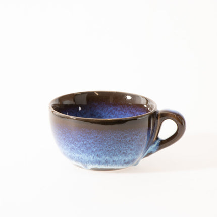 dark blue wash latte cup