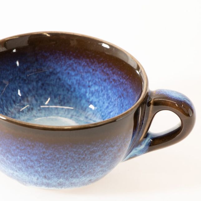 dark blue wash latte cup