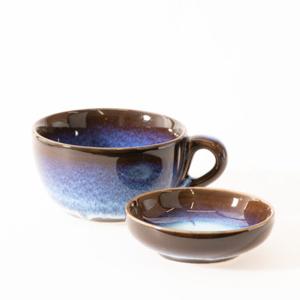 dark blue wash latte cup