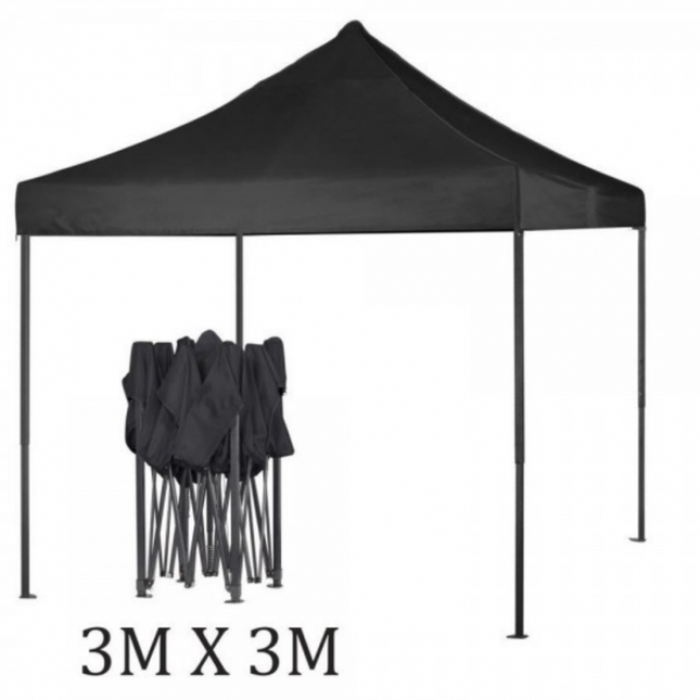 gazebo 3 mx 3 m black