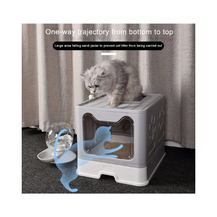 Foldable Cat Potty Litter Box Light Green