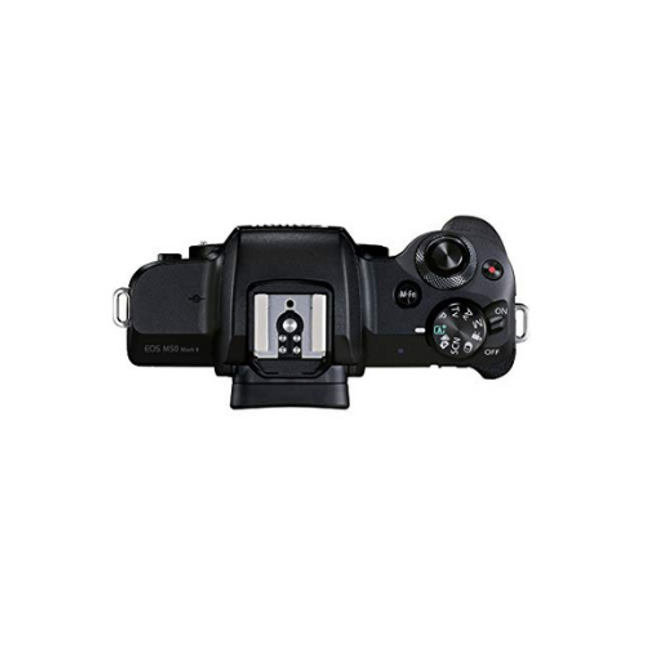Canon EOS M50 Kit DSLR Camera 15-45mm 24.1MP Black
