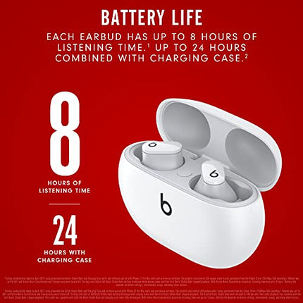 Beats Earbuds White Bluetooth, Wireless