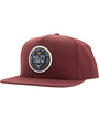 salty crew fathom 5 panel burgundy cap