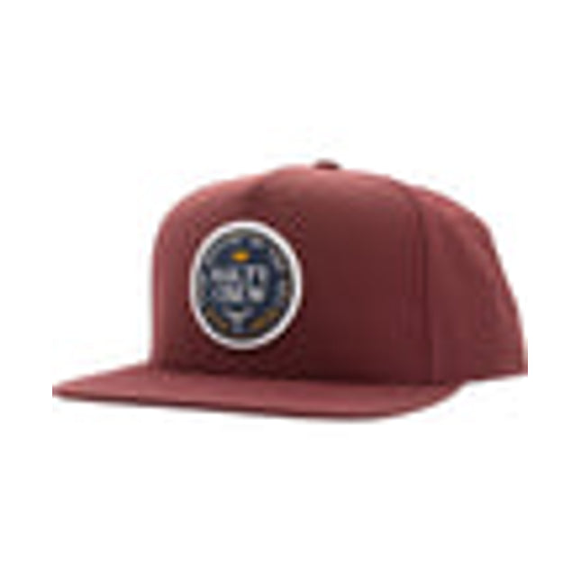 salty crew fathom 5 panel burgundy cap