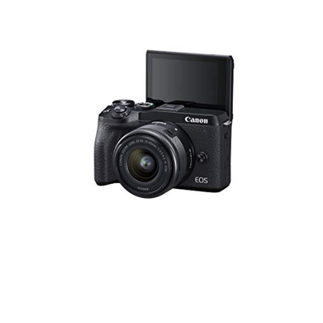 Canon EOS M6 Mark II kit DSLR Camera 15 to 45 mm 32.5MP Black