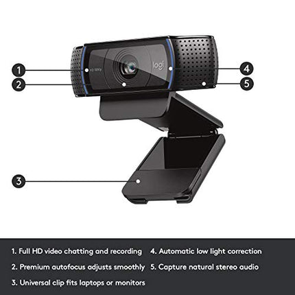 Logitech C920 Pro Webcam Black