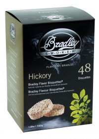 bradley smoker hickory flavour bisquettes pack of 48