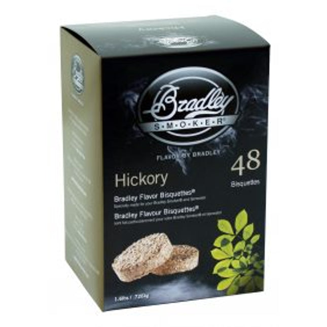 bradley smoker hickory flavour bisquettes pack of 48