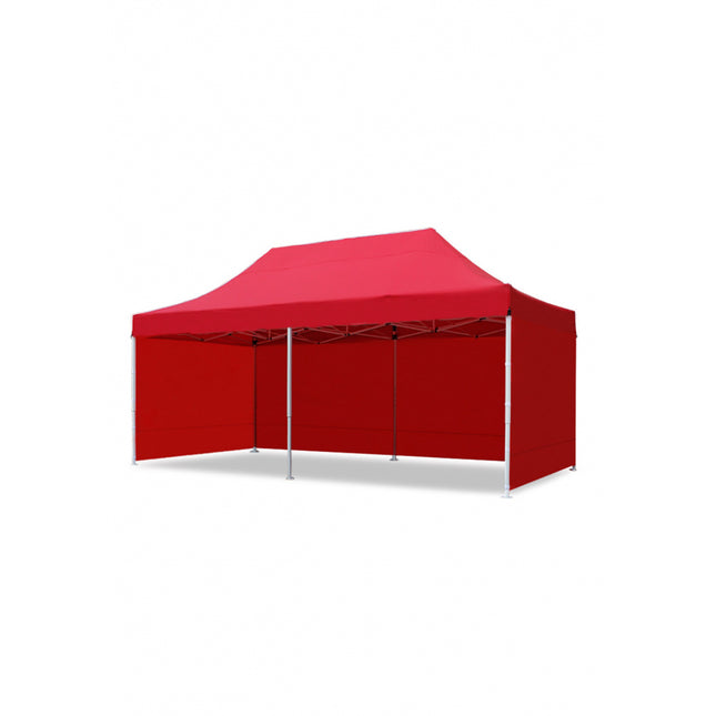 gazebo 3 mx 6 m red with side walls