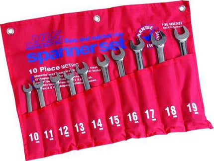 jbs 10 piece ratchet ring metric spanner set each