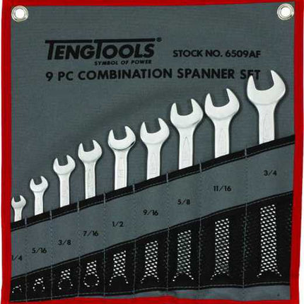 teng combination af spanner set 9 pc each