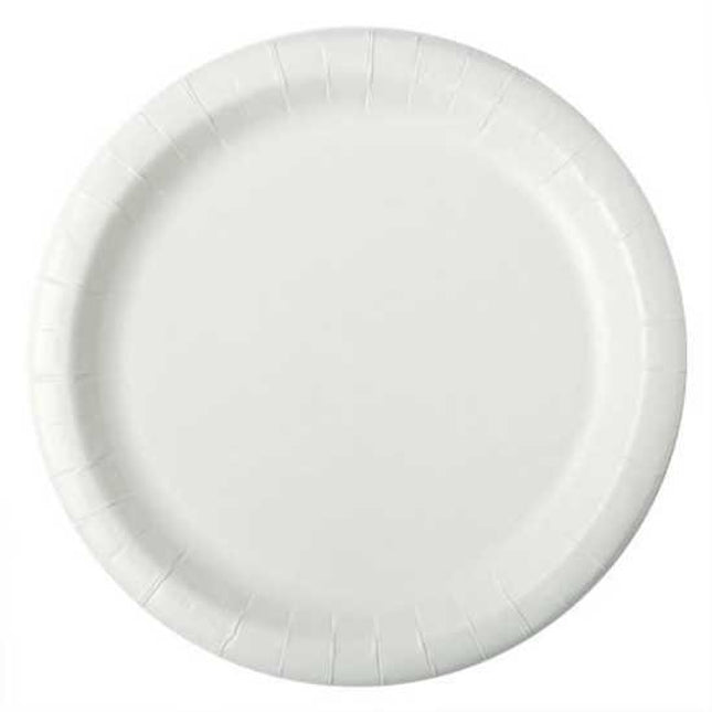 paper plate dinner white 23 cm 50 pack