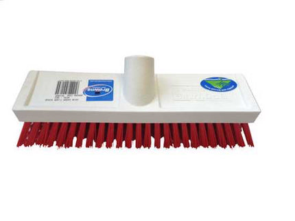 Browns Deck Scrub Brush Head Screwfit Red Fill-254mm-Each