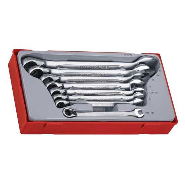 teng 8 pc 8 19 mm rev ratchet comb spanner set each