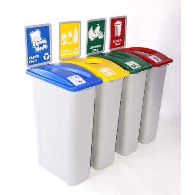 Waste Watcher Solid Bin Green 72L (Each)