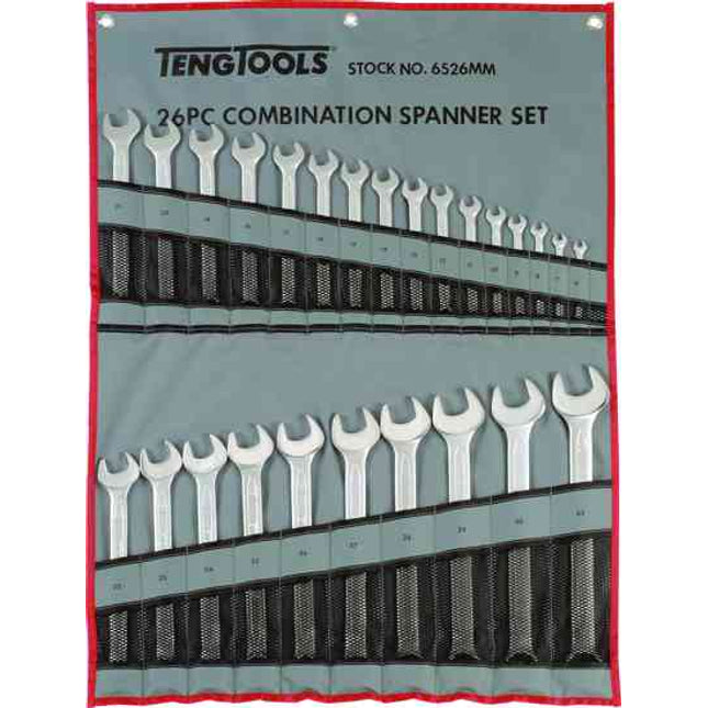 teng 26 pc 6 32 mm combination metric spanner set each