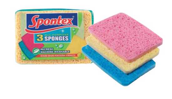 Pack Spontex Spontex All Purpose Sponge - 3 Pack (Packet) – Onecheq