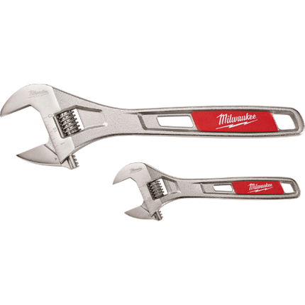 milwaukee wrench set adjustable 6 and 10 2 piece each