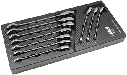 jbs 10 piece ratcheting modpak spanner set metric each