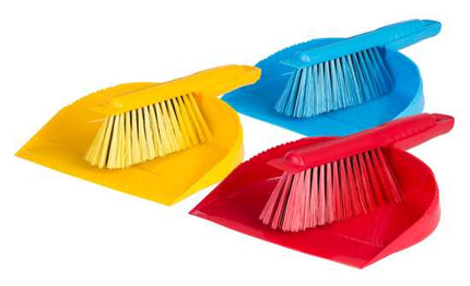 Brush & Pan Set Assorted Colours-Each