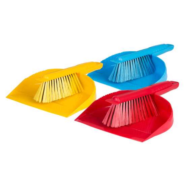 Brush & Pan Set Assorted Colours-Each