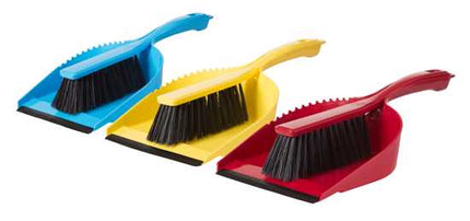 Rubber Bladed Brush & Pan Set-Order Unit = Each