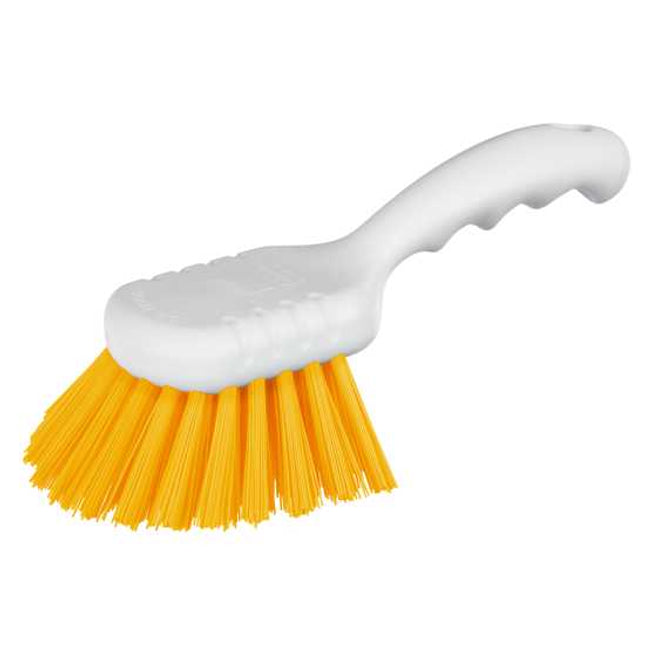 Scrubbing Brush Short Handle Yellow Fill (Each)