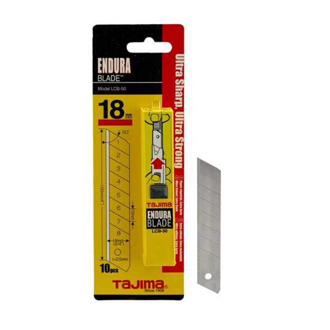tajima blade lcb 50 10 pk 18 x 100 x 0 5 mm 10 pkx 10 box pack