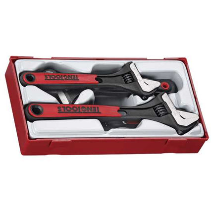 teng tc tray adjustable wrench set 4 piece set