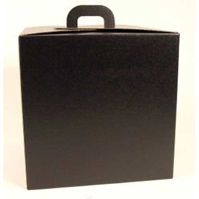 square 250 black gift carry box 10 pk packet