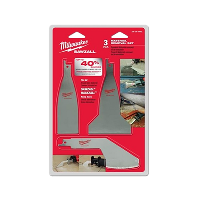 milwaukee material removal blade set 3 pc set
