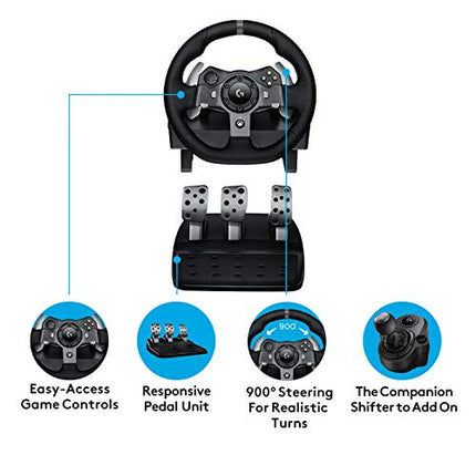 Logitech G920 Steering Wheel Xbox or PC Black
