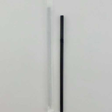 paper straws wrapped flexi black 250 pack