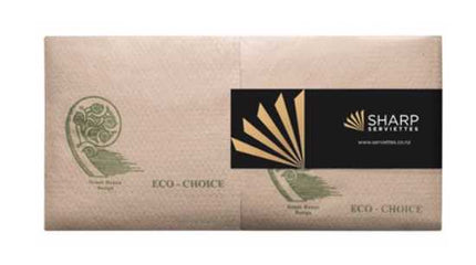 sharp eco lunch napkin 1 ply natural 1 4 fold 305 mm x 300 mm 200 pack