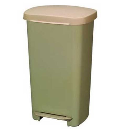 Logisticx Step n Lift Rubbish Bin with Lid 50L-375mm L x 385mm W x 655mm-Each