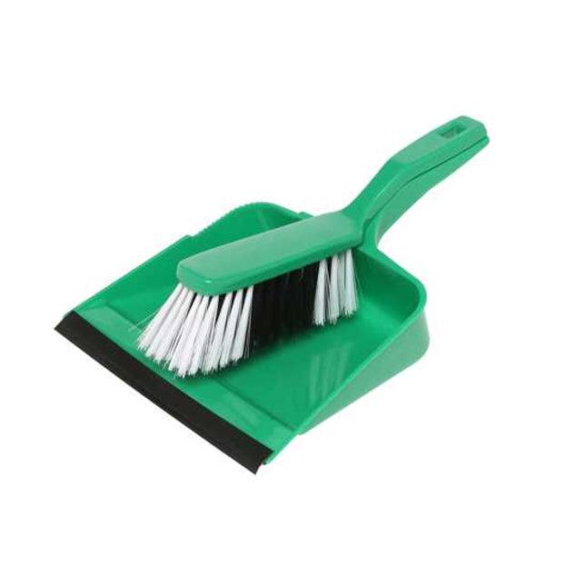 Edco Dust Pan and Brush Set - Green-Each
